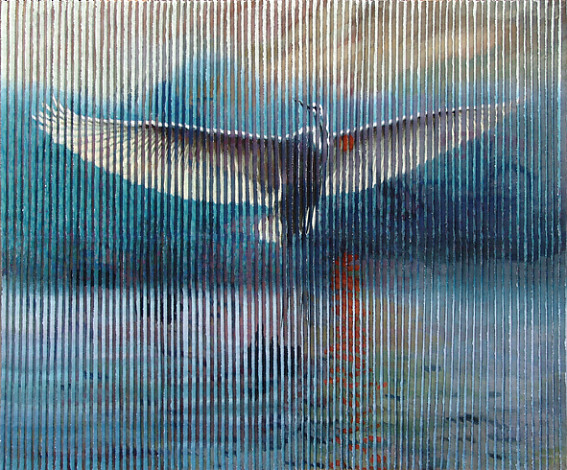 새_해돋이, 45.5x37.9cm, acrylic on canvas, 2010