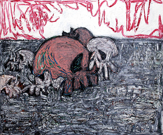 cease to exist, Mixed media on canvas, 61x73cm, 2013