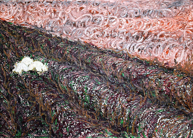creation and extinction, Mixed media on canvas, 60.3x91cm, 2013