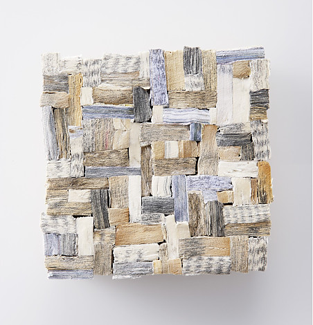 사유의 숲, 13x13cm, book on wood, 2014