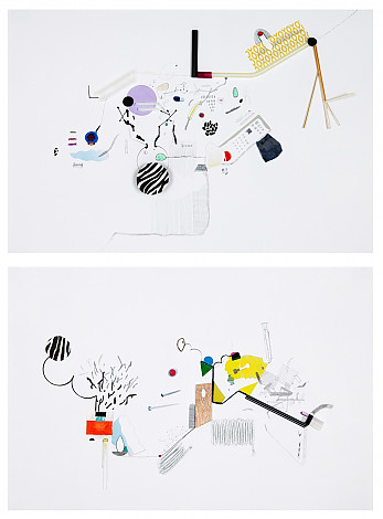 Sinseoldong  I, II, mixed media on paper, 40x23cm,2013