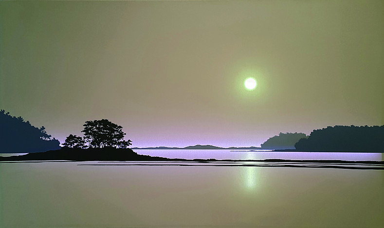 Genesis, 160x97cm, acrylic on canvas, LED, 2015_2
