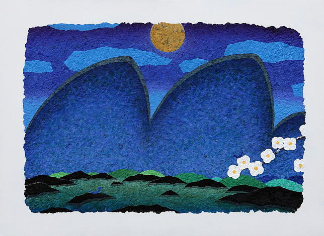 파랑새의여행-달빛연가173×53cm, Mixed media, 2014