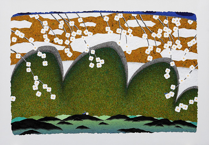 파랑새의여행-성하의노래,162×112cm, Mixed media, 2014