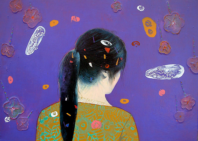 내맘속의정원-꿈을꾸다, 72x53cm, mixed media, 2015