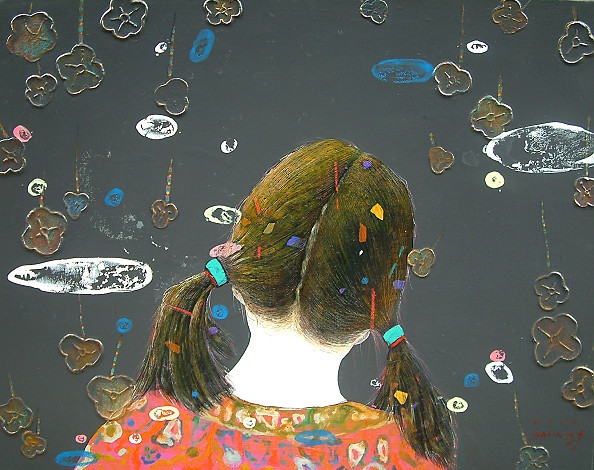 내맘속의정원-꿈을꾸다,90.9x72.9cm, mixed media, 2014