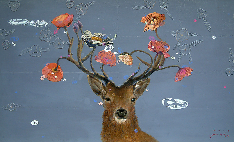 내맘속의정원1, 162.0x97cm, mixed media, 2013