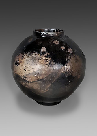 황요변흑자달항아리, 470x492x198x195mm, 2015