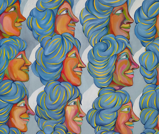 구름여자, 53x45cm, oil on canvas, 2015