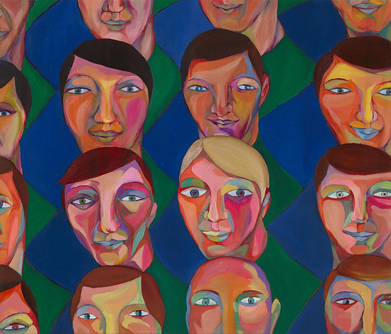 분홍남자,  53x45cm, oil on canvas, 2015