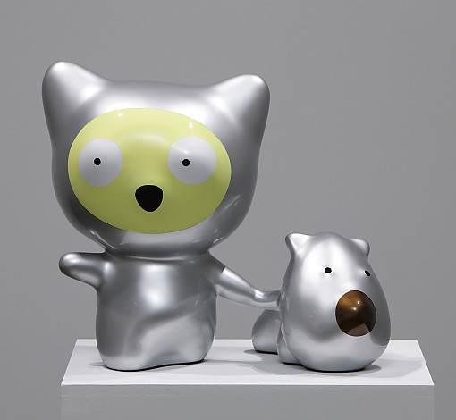 Noh Jun, Sweet Promenade with Clo and Mong, 38x22x34cm, car paint on plastic, 2011