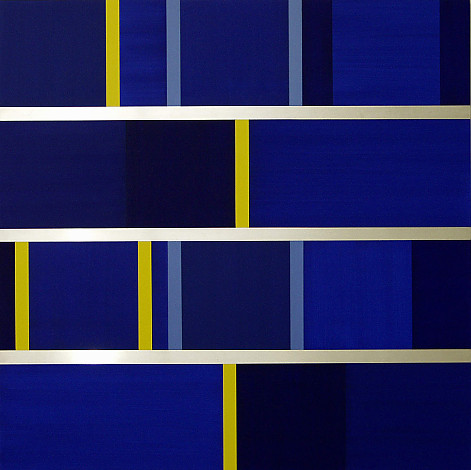 임소아, With Blusquare, 100x100cm, acrylic on aluminum