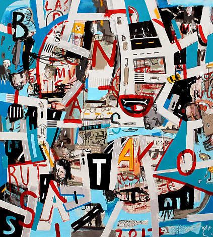 Tec Fase, Celeste Virgen, 180x200cm, Acrylic on canvas, 2017, 10000000KRW