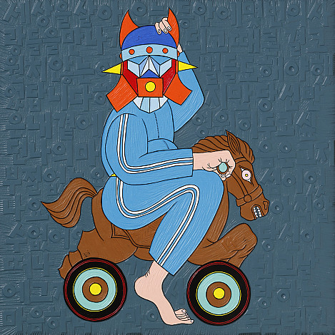 세상을 살아오는동안, acrylic_and_ink_on_embossedwoodpanel_60x60cm2014