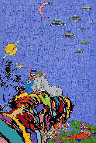 청춘acrylic_and_ink_on_embossedwoodpanel_150.1x100.2cm2016