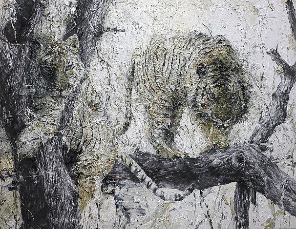 Instant Landscape - Dim Tiger#2, 91x116.8cm, oil on canvas, 2022, 1500만원