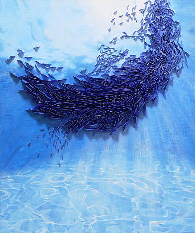 FLOW, 45.5x37.9cm, Mixed Media, 2023-2