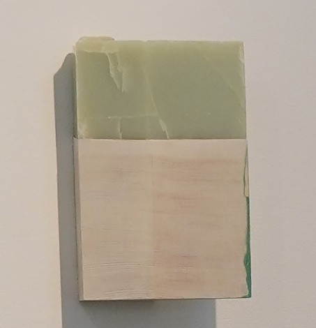 박효정, Green Composition, 32x40cm, Jade, Wood, 5000만원